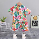 Mini Fashion™ - Fris & Vrolijk - Bloemen Jongens Setje