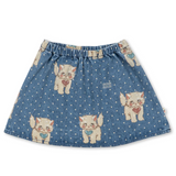 DenimCutie – Vrolijk & Comfortabel – Meisjesrokje van Denim met Print