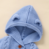 SoftKnit – Warm & Schattig – Gebreid Baby Jumpsuit met Capuchon