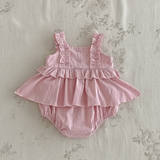 TinyBloom – Schattig & Zacht – Baby & Peuter Jurkje met Ruches