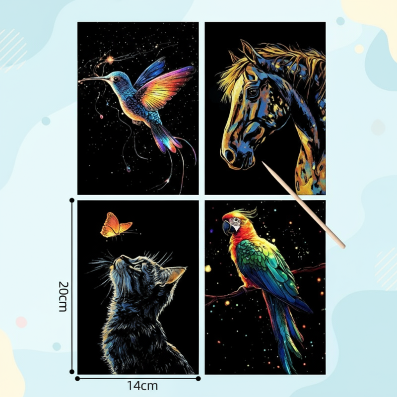 GlowArt – Glow-in-the-dark – Kraskaarten Set