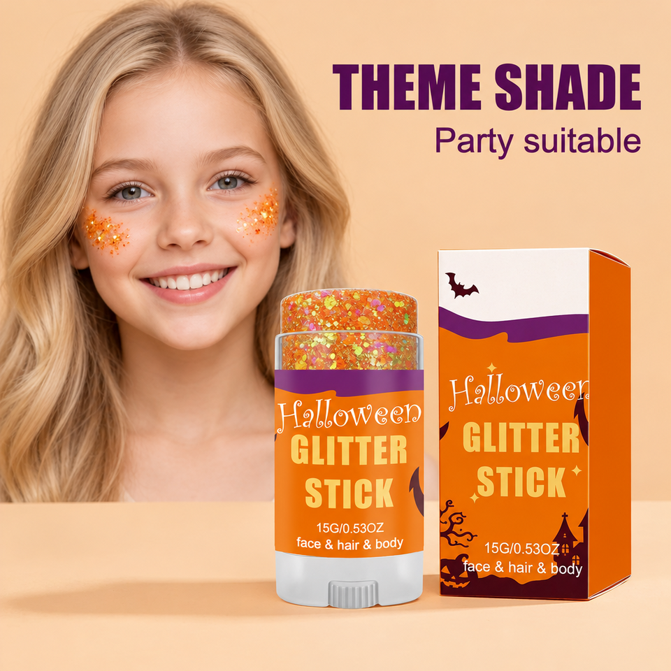 GlitterPop – Sprankelend & Feestelijk – Halloween Glitter Stick voor Gezicht, Haar en Lichaam