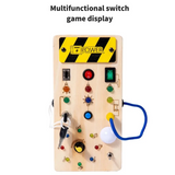 TinyTech – Houten Busy Board met Lichtjes & Schakelaars – Educatief Speelgoed