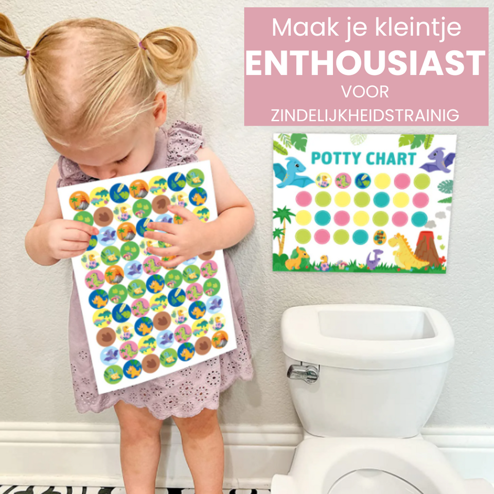 PottyChart – Speels & Motiverend – Potty Training Stickerkaart