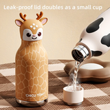 AnimalSip – Schattig & Praktisch – Kinder RVS-Thermosfles met Dierenprint
