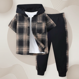 Boys Checkered Outfit – Trendy en comfortabel – Geruite Kinderkleding set