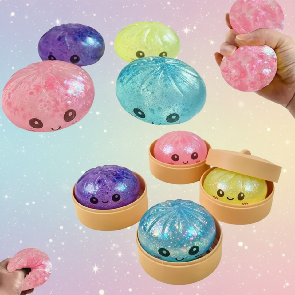 FunSquish – Kleurrijk & Glitterpret – Glitter Squishy Dumplings