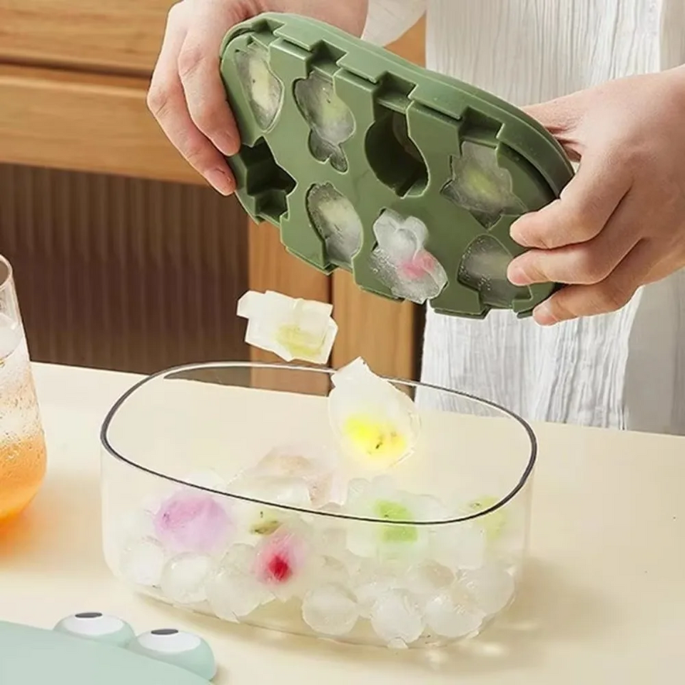 LollyFun – Creatief & Praktisch – Siliconen IJsjesvorm met Bewaardoos