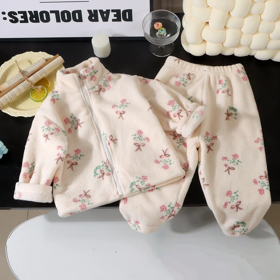 PlushBuds – Warm & Schattig – Pluche Kinder Set met Schattige Prints