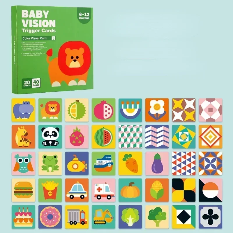 VisionBook – Educatief & Leerzaam – Baby Cognitie Kaartenboek