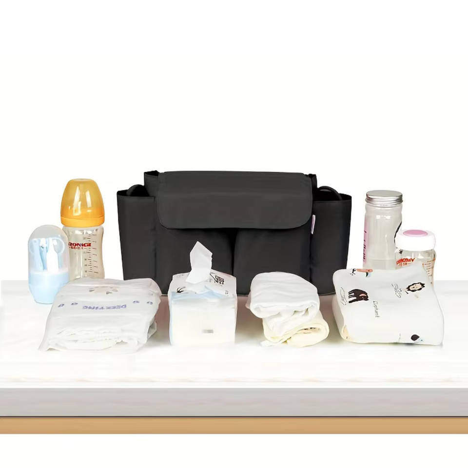 ToddlerOrganizer – Waterafstotend & Ruim – Kinderwagen Organizer met Flessenhouders