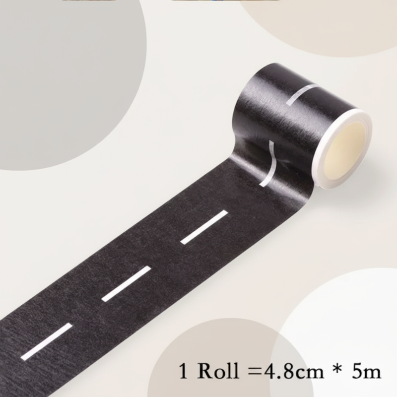 KidoTape – Kleurrijk & Handig – Verkeersweg Sticker Tape Set