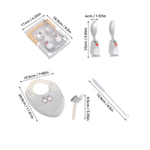 MiniMeal – Veilig & Antislip – Siliconen Peuterbord Set met Bestek