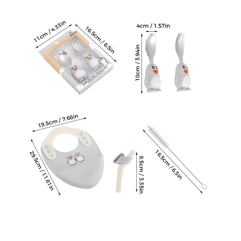 MiniMeal – Veilig & Antislip – Siliconen Peuterbord Set met Bestek
