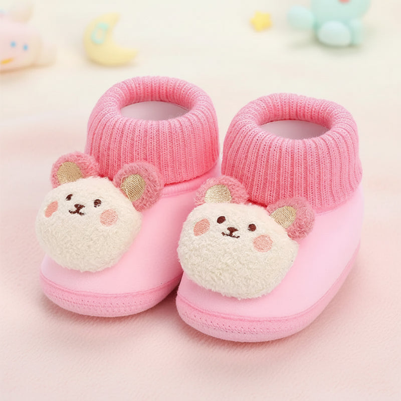 CuddleSteps – Warm en antislip – Dieren Baby Sloffen