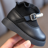 PearlCharm – Elegant & Schattig – Kinder Enkellaarsjes met Pareldetails