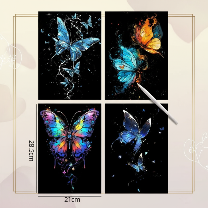 GlowArt – Glow-in-the-dark – Kraskaarten Set