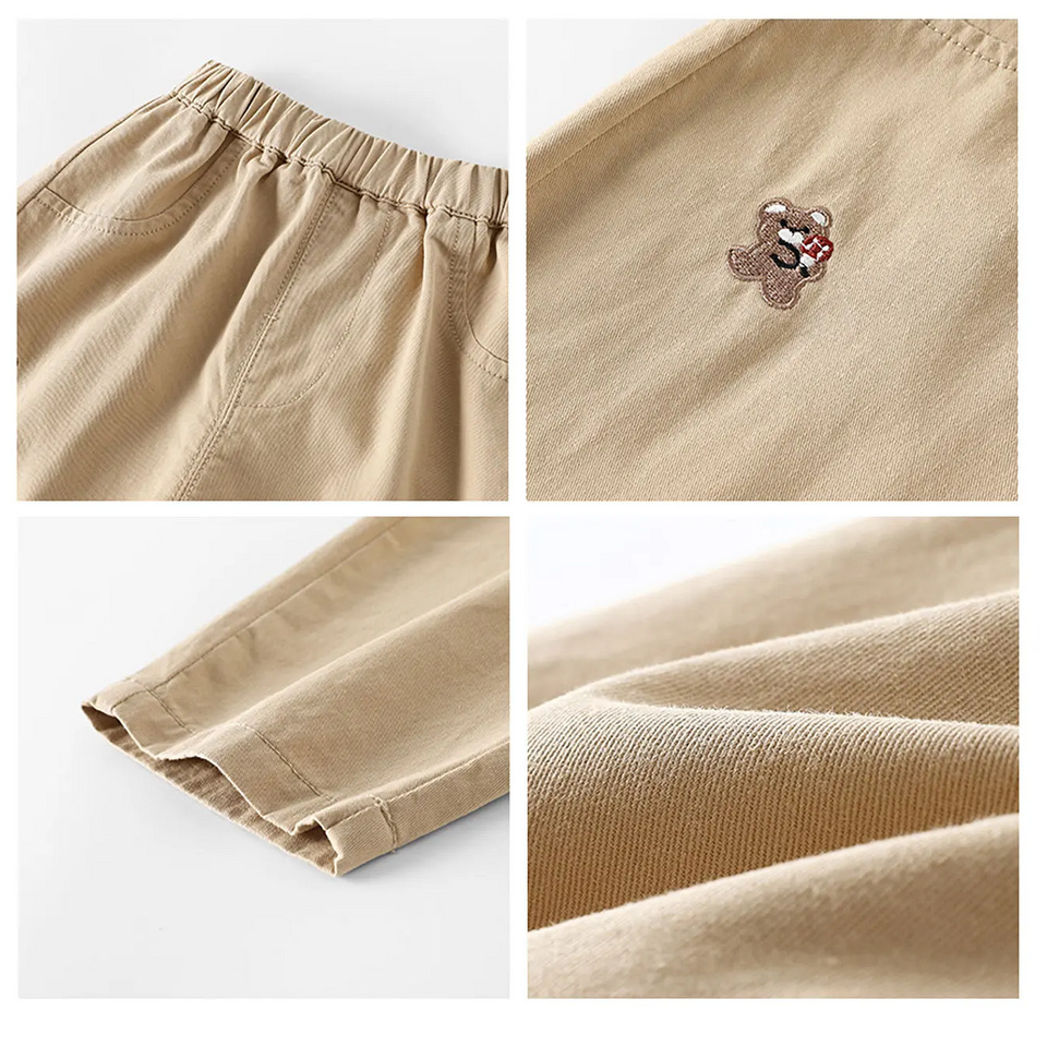 LittlePatch – Zacht & Comfortabel – Kinderbroek met Geborduurde Details