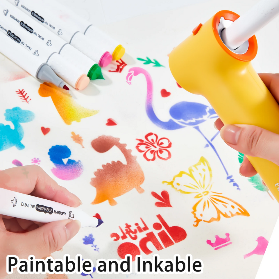 PaintBuddy – Creatief & Educatief – Draagbare Airbrush Tekenset