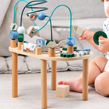 WoodMaze – Speels & Leerzaam – Houten Activiteitentafel met Kralenlabyrint