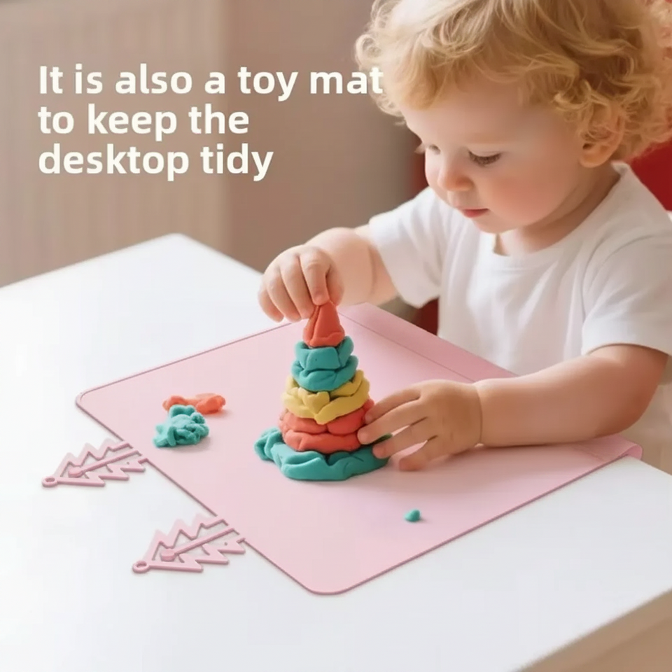 BabySafe – Praktisch & Hygiënisch – Siliconen Placemat met Opstaande Rand