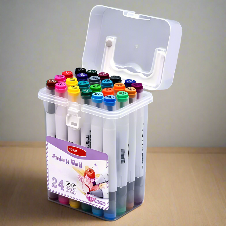 HighlightPro – Dubbel & Kleurrijk – Geurloze & Afwasbare Schoolstiften