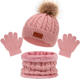 CozyPom – Warm & Zacht - Winterset met Muts, Sjaal en Handschoenen