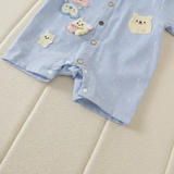 KiddoStyle – Schattig & Zacht – Kinder Jumpsuit met Stropdas en Patch