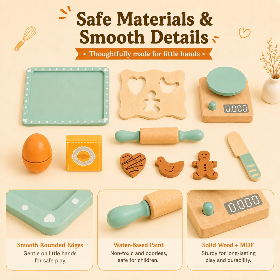 BakeBuddy – Creatief & Educatief – Houten Bakset Speelgoed