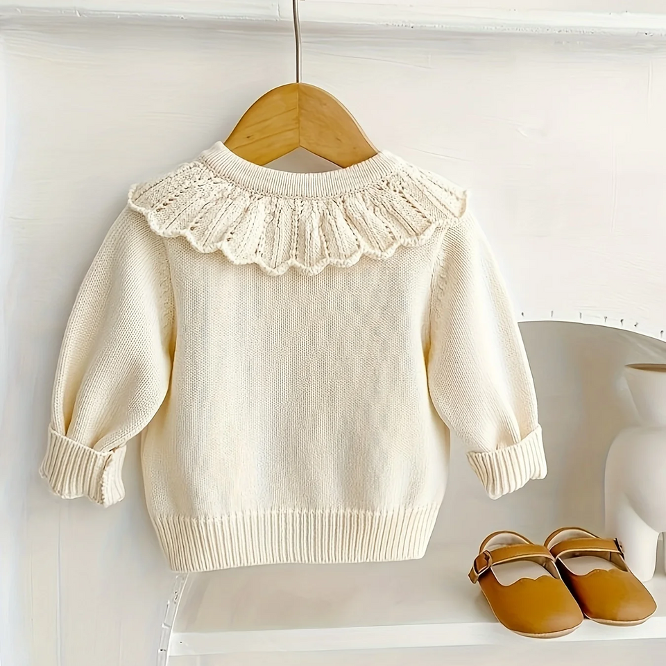 FloraKnit – Warm & Modieus – Gebreid Vestje met Bloemendetails