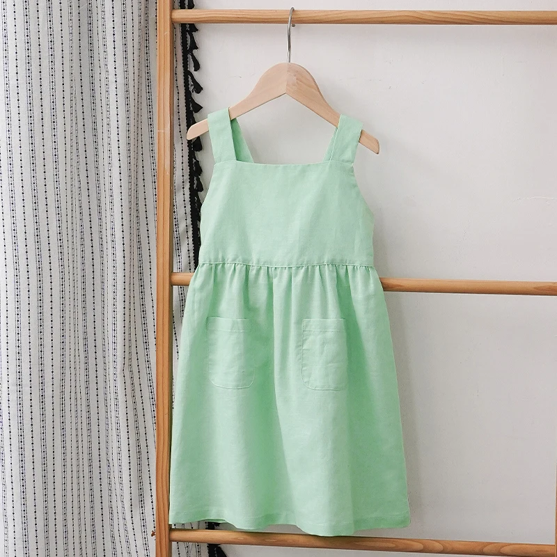 BloomGrace – Schattig & Comfortabel – Kinder Jurk met Strik & Verstelbare Schouderbanden