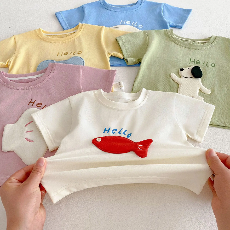 LittlePatch – Cartoon & Leuk  – Kinder T-shirt met Cartoon Patches