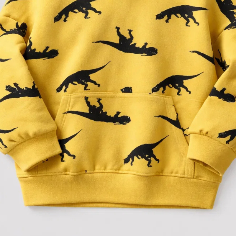 DinoStyle – Warm & Ademend – Hoodie met Triceratops Print