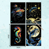 GlowArt – Glow-in-the-dark – Kraskaarten Set