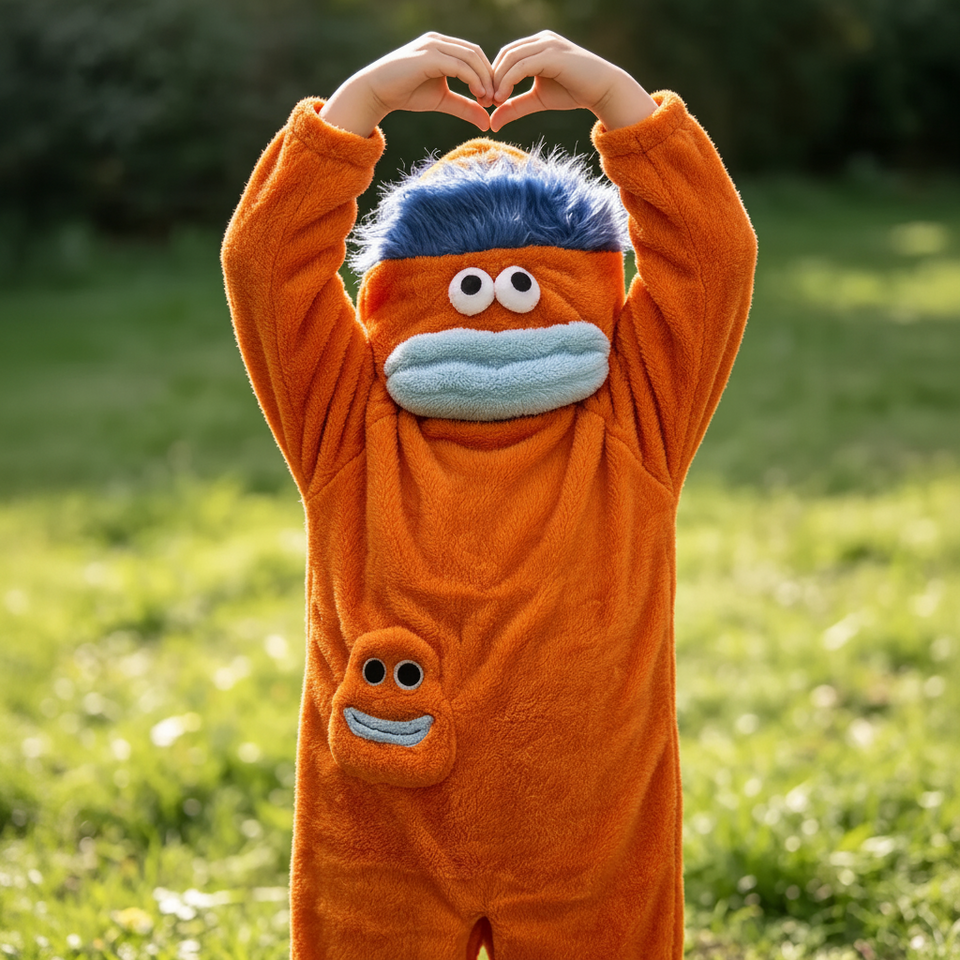 LittleMonster – Comfortabel & Schattig – Kinder Onesie met Grappig Monsterontwerp