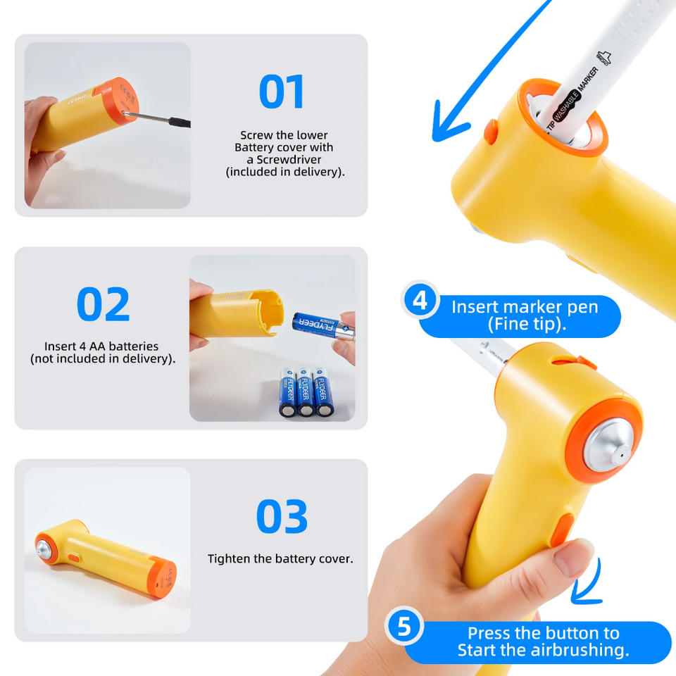 PaintBuddy – Creatief & Educatief – Draagbare Airbrush Tekenset