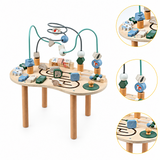 WoodMaze – Speels & Leerzaam – Houten Activiteitentafel met Kralenlabyrint