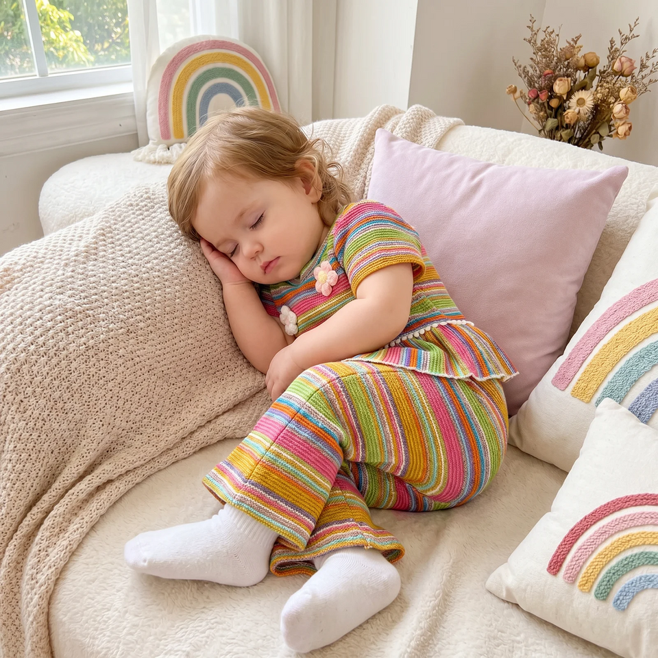 RainbowBloom – Kleurrijk & Schattig – Kinder Outfit 'Flower Power'