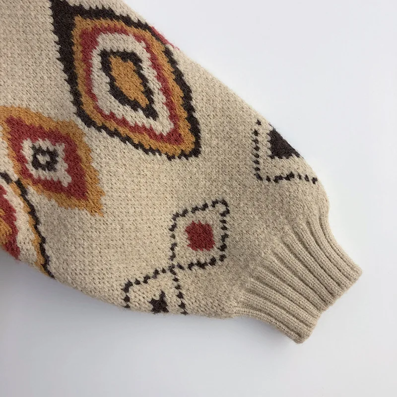 LittleRetro – Warm & Stijlvol – Gebreide Kindertrui met Diamantmotief