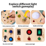TinyTech – Houten Busy Board met Lichtjes & Schakelaars – Educatief Speelgoed
