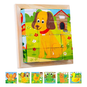 CubePuzzle – Leuk & Educatief – 3D Houten Blokken Puzzel