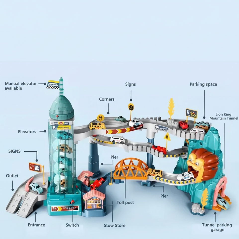 AutoWorld – Educatief & Interactief – Elektrische Parkeergarage Speelset