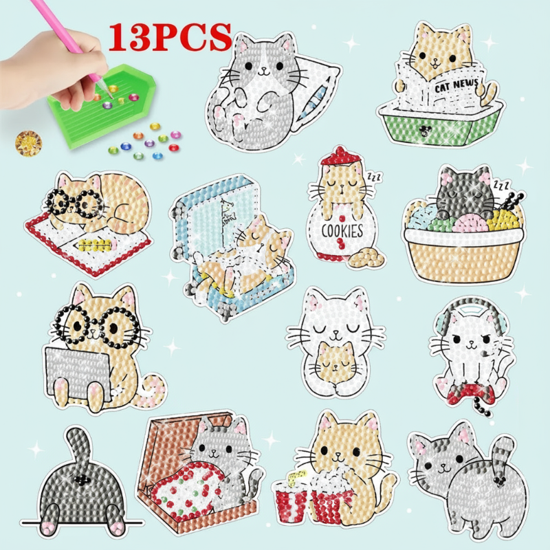 GemArt – Schattig & Glanzend – Diamant Painting Stickers