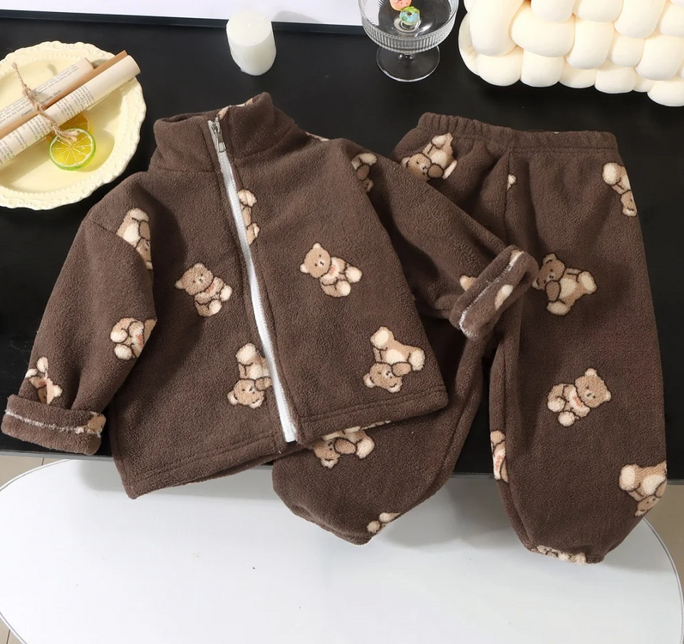 PlushBuds – Warm & Schattig – Pluche Kinder Set met Schattige Prints
