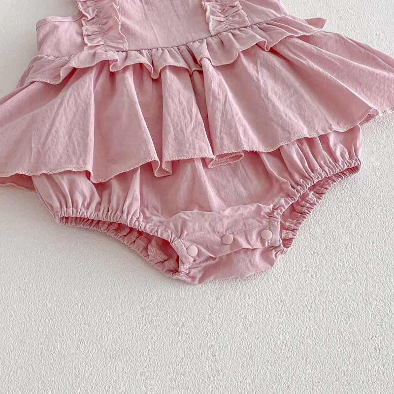 TinyBloom – Schattig & Zacht – Baby & Peuter Jurkje met Ruches