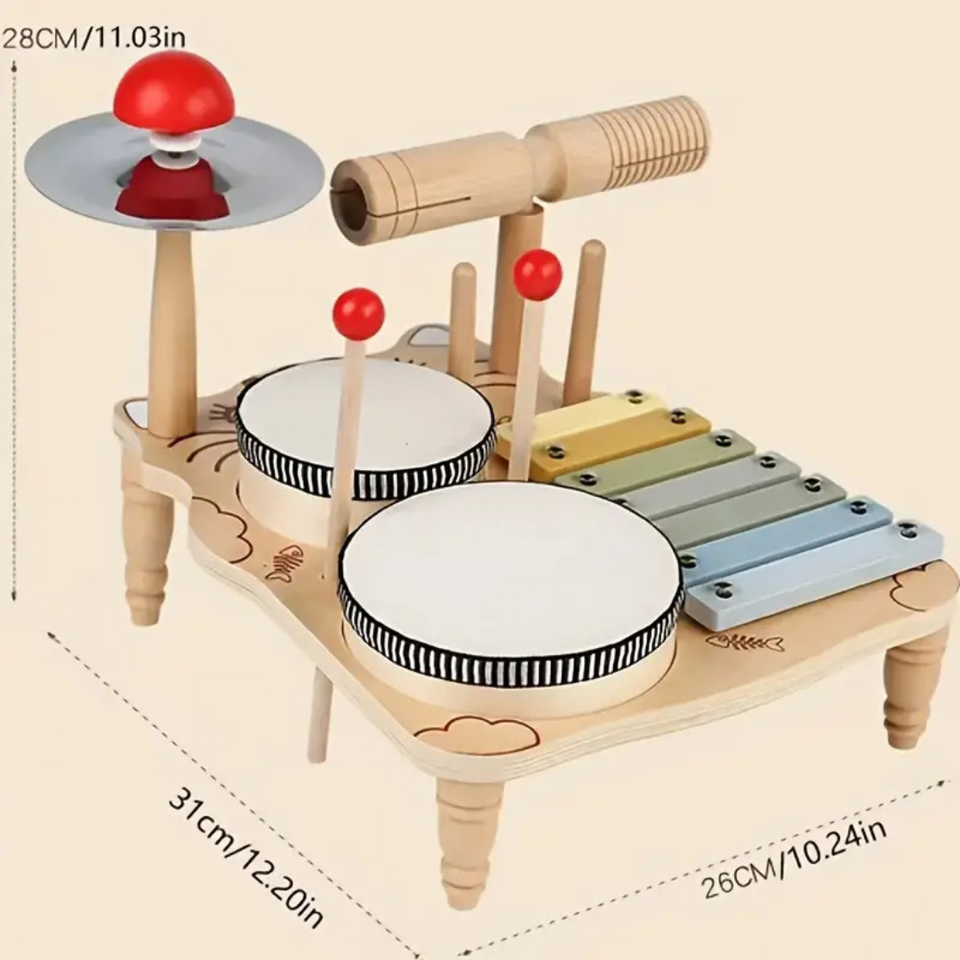 TinyBeats – Speels & Muzikaal – Houten Drumstel