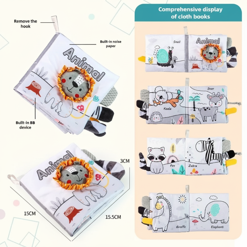 SoftTails – Kleurrijk & Sensorisch – Baby staartboekje
