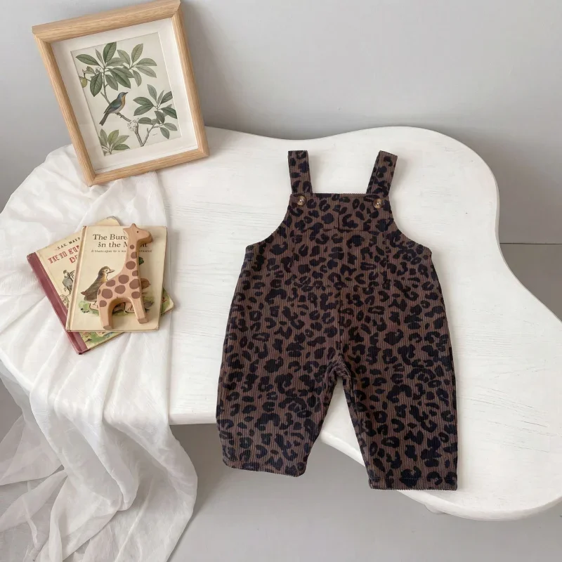 LeopardChic – Trendy & Comfortabel – Meisjes Tuinbroek met Luipaardprint