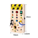 TinyTech – Houten Busy Board met Lichtjes & Schakelaars – Educatief Speelgoed