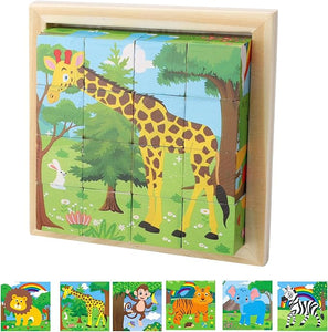 CubePuzzle – Leuk & Educatief – 3D Houten Blokken Puzzel